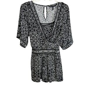 White House Black Market Women's Romper Black/White Size MP